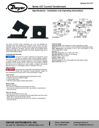 Thumbnail of document Manual - Series CCT40/50 Current Transformer
